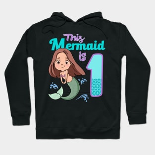 Mermaid Birthday 1 Year Old- First Birthday Hoodie